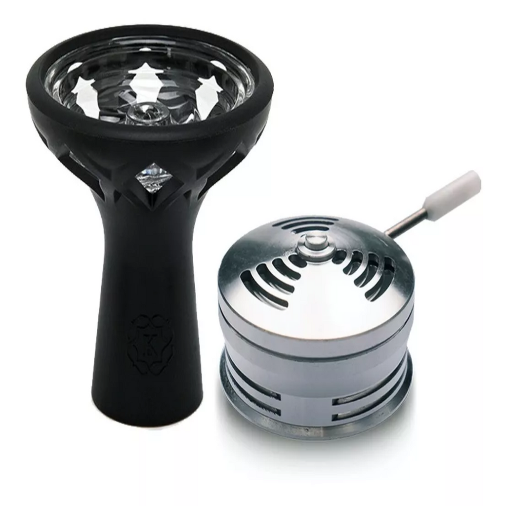 Tabaquera, Silicon rrompible, gestor de calor, vidrio templado para fumar