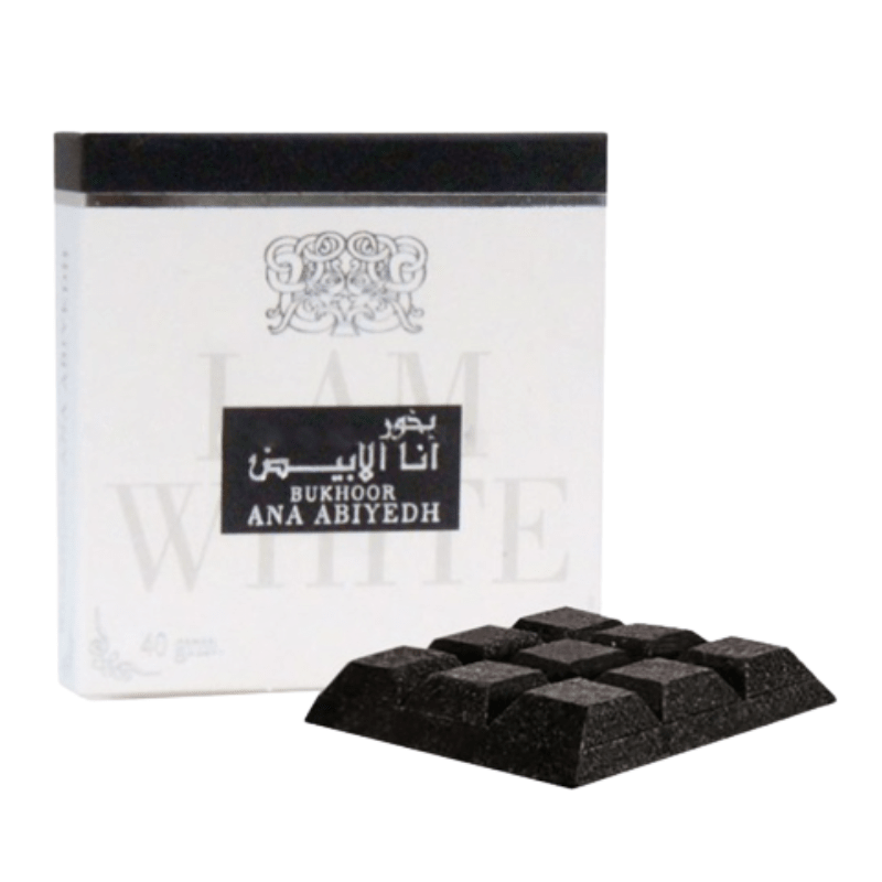 Bukhoor Árabe Abiyedh Liamwhite 40g Incienso Blanco Almizcle - Rahid - Esencia de Oriente