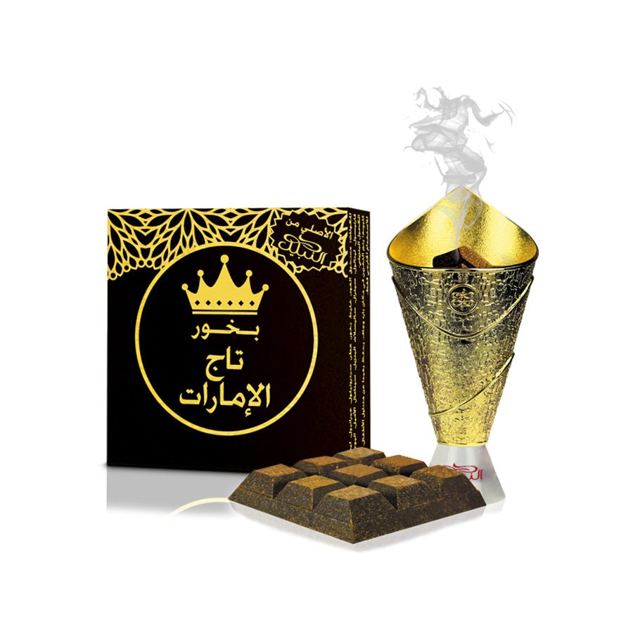 Bukhoor Árabe Crown Of Emirates 40g Incienso Floral Ambarado - Rahid - Esencia de Oriente