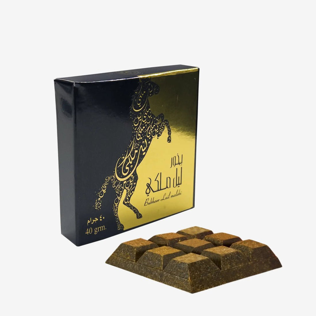 Bukhoor Árabe Lail Maleki 40g Incienso Nocturno Real - Rahid - Esencia de Oriente