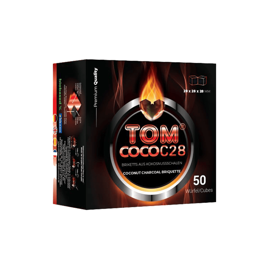 Caja De Carbón Natural Para Shisha Tom Coco C28 (1kg) - Rahid Wholesale