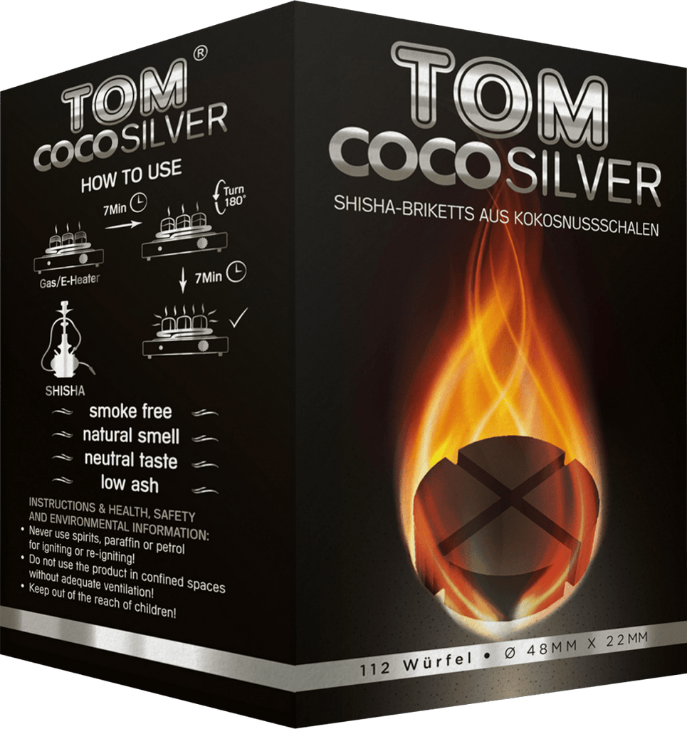 Carbón Tom Coco Silver Para Shisha Pastillas X L (1kg) - Rahid - Esencia de Oriente