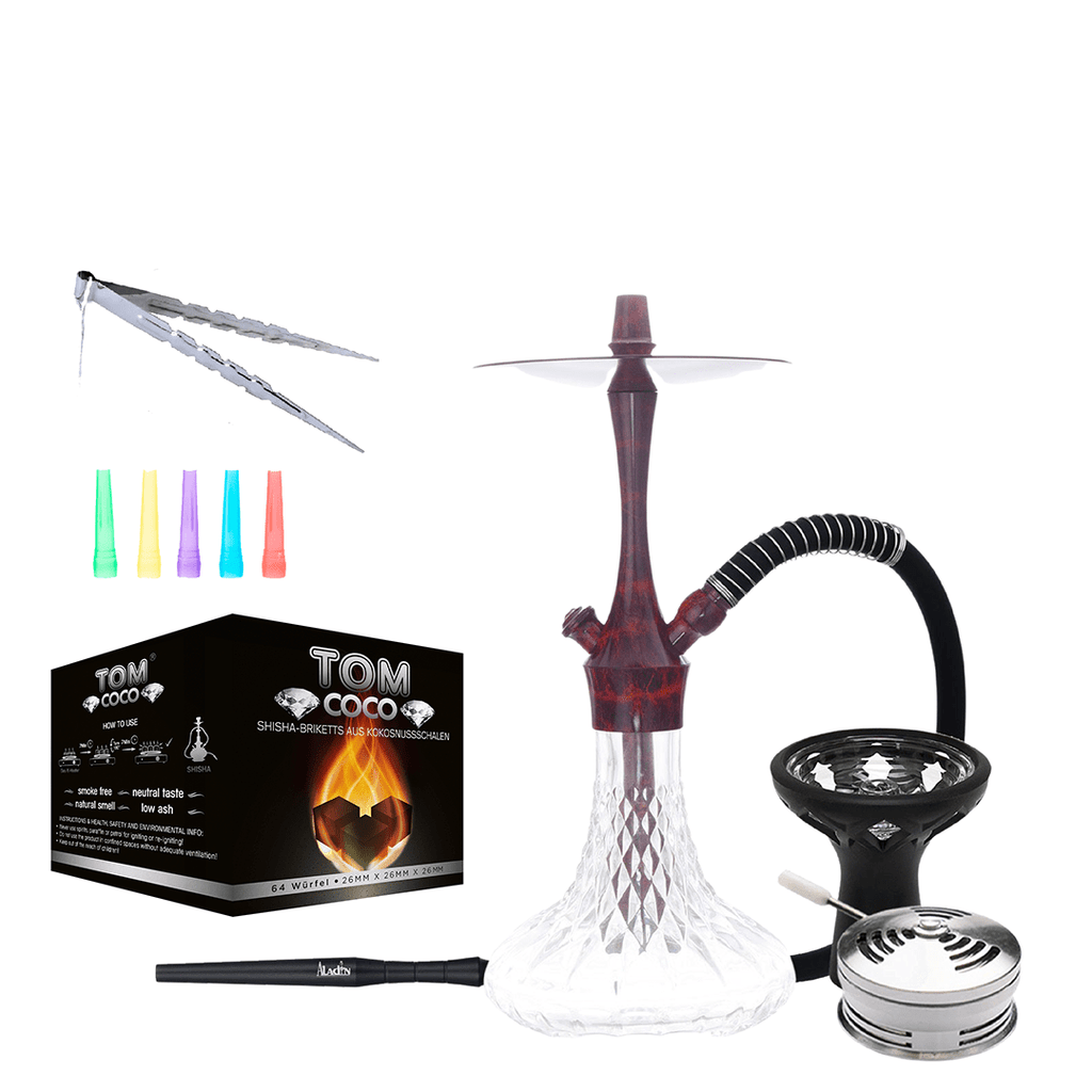 Combo Clásico Shisha Alux380 Aluminio y Silicón Quirúrgico (45cm) - Rahid Wholesale