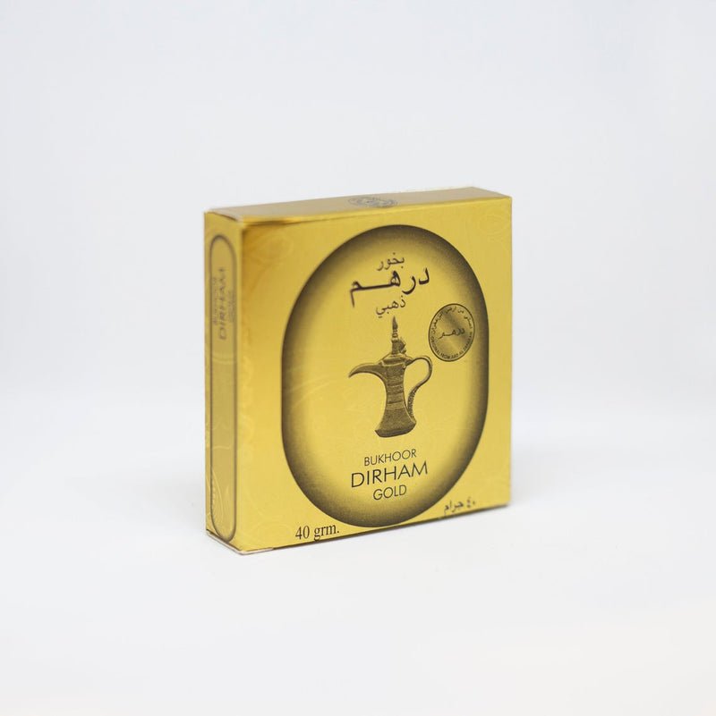 Dirham Gold Incienso Bukhoor Árabe Alta Calidad (40gr) - Rahid - Esencia de Oriente