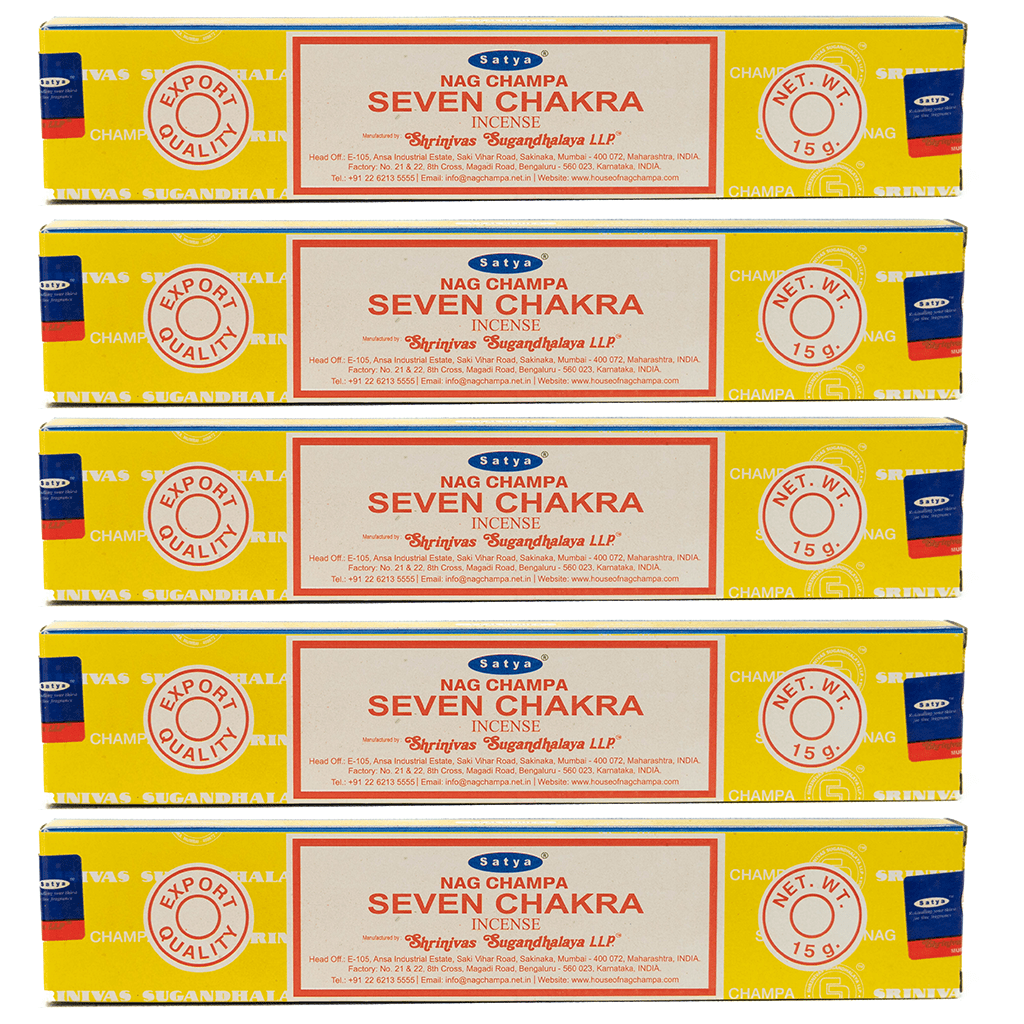 Incienso Nag Champa Seven Chakra 5 piezas (15gr) - Rahid - Esencia de Oriente