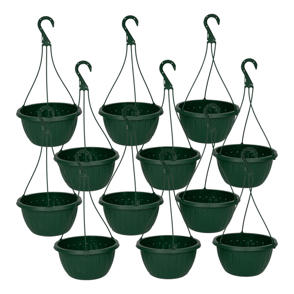 Macetas Colgantes 10in. Ideal Para Exterior 12 Piezas - Rahid Wholesale