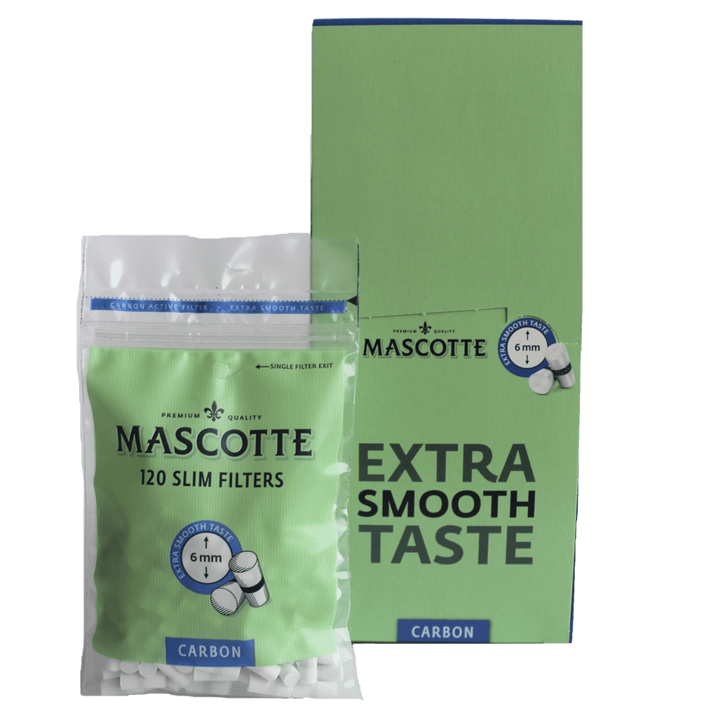 Filtros Mascotte Slim Carbon 6mm (120 piezas) - Rahid Wholesale