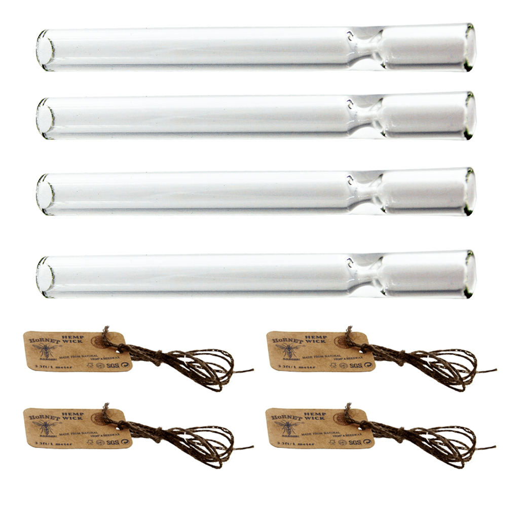 Pack 4 Bong Taster & Hemp Wick (10cm/1mt) - Rahid Wholesale